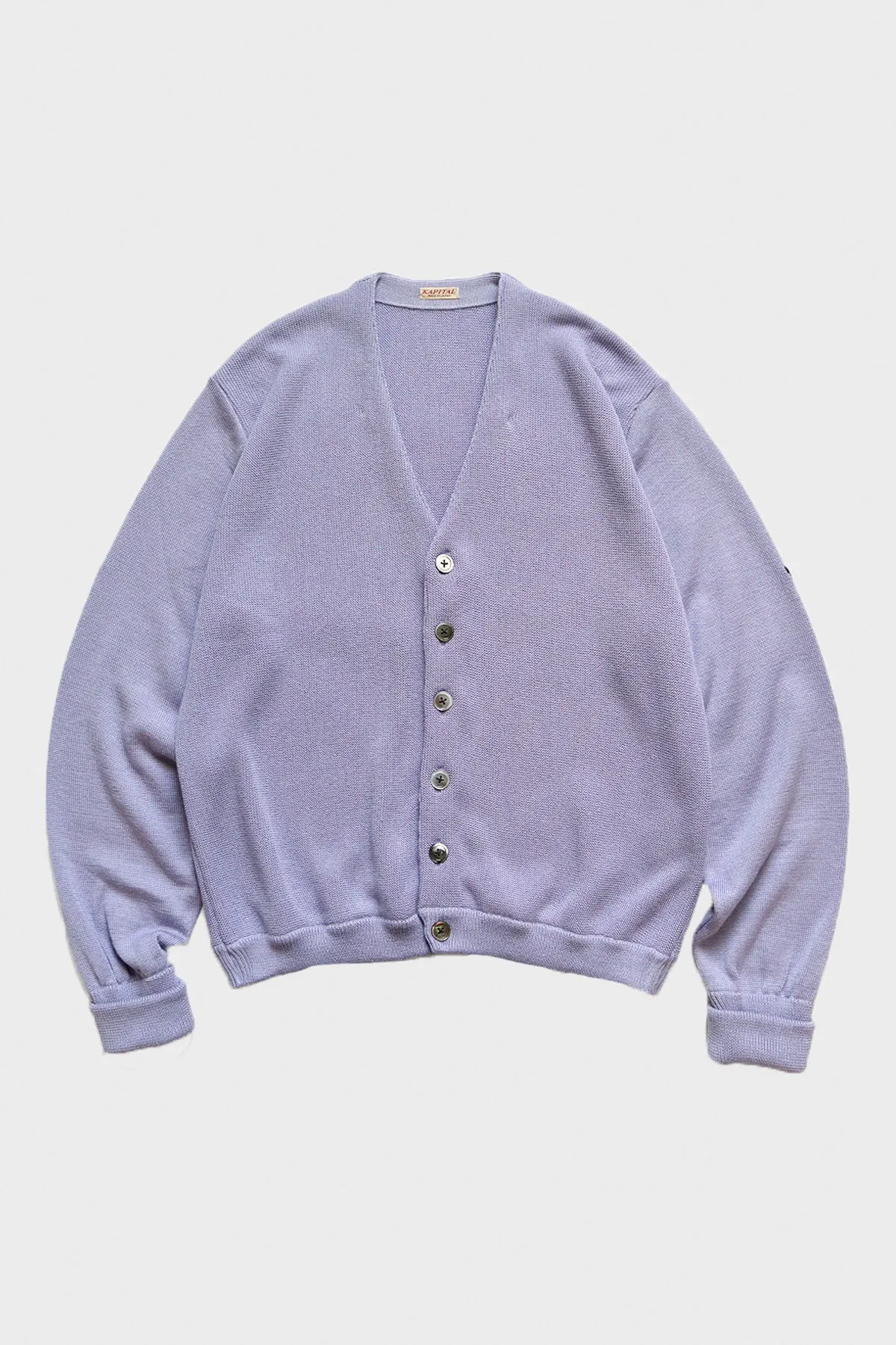 10G ECO Knit Elbow CONEYBOWY Short Cardigan - Lavender