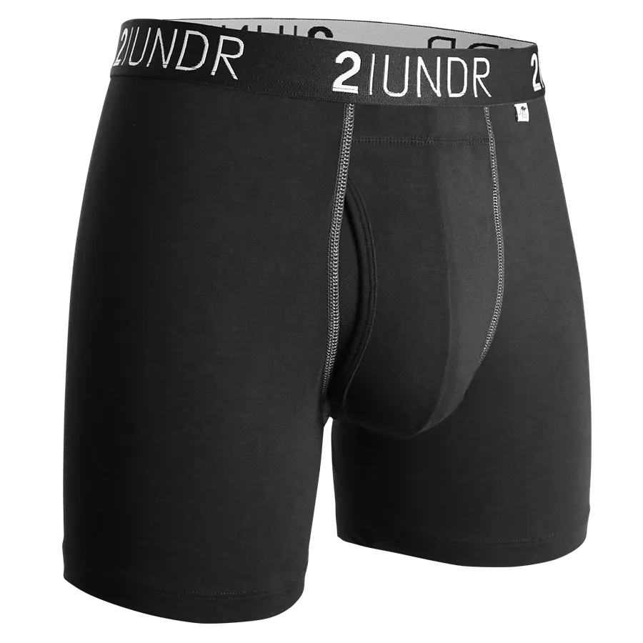 2UNDR Swing Shift Boxer Brief In Black/Grey