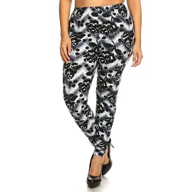 Abstract print full length leggings