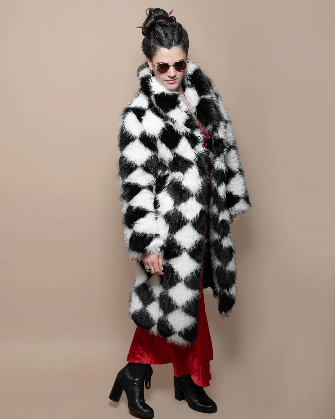 Ace of Diamonds Collector Edition Faux Fur Calf Length Coat | Women's