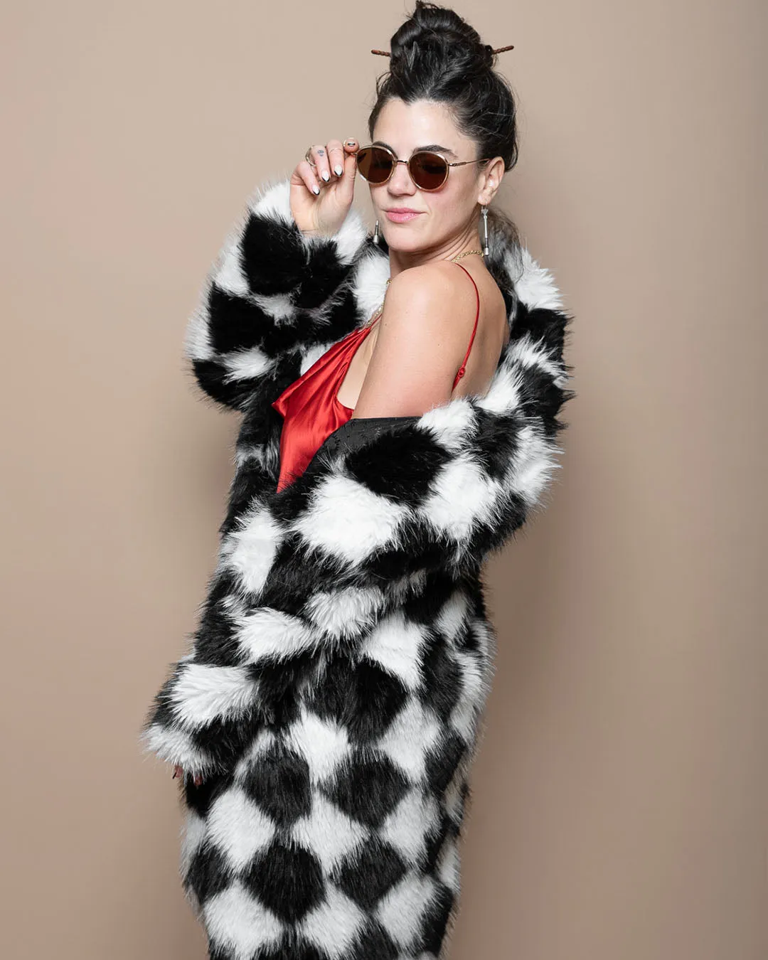 Ace of Diamonds Collector Edition Faux Fur Calf Length Coat | Women's