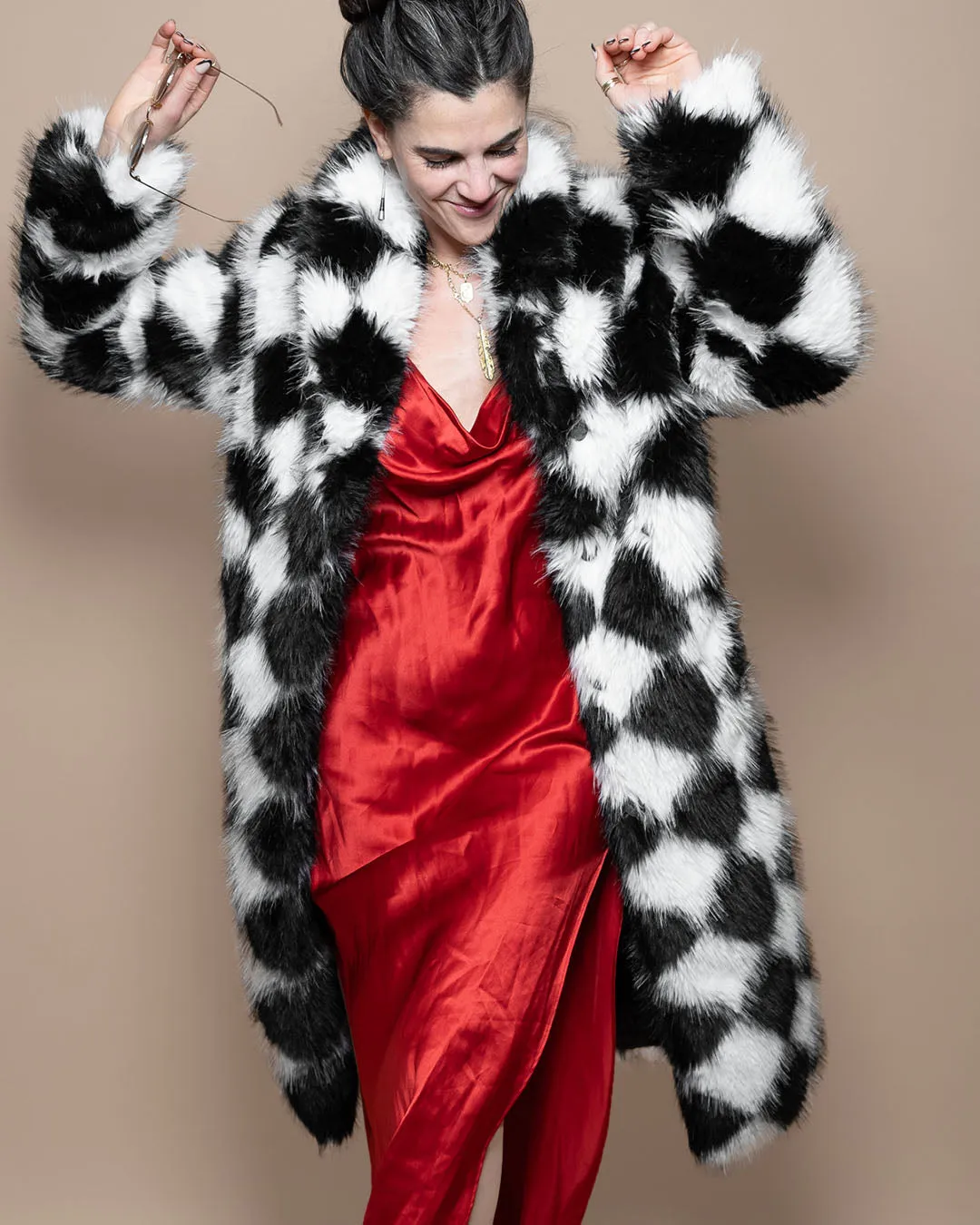 Ace of Diamonds Collector Edition Faux Fur Calf Length Coat | Women's