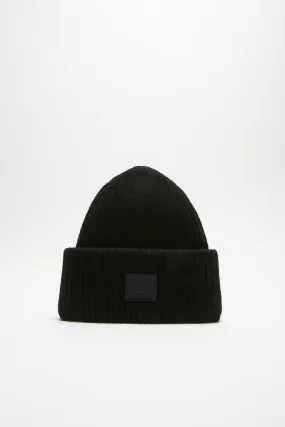 Acne Studios Large Face Logo Beanie (Black)