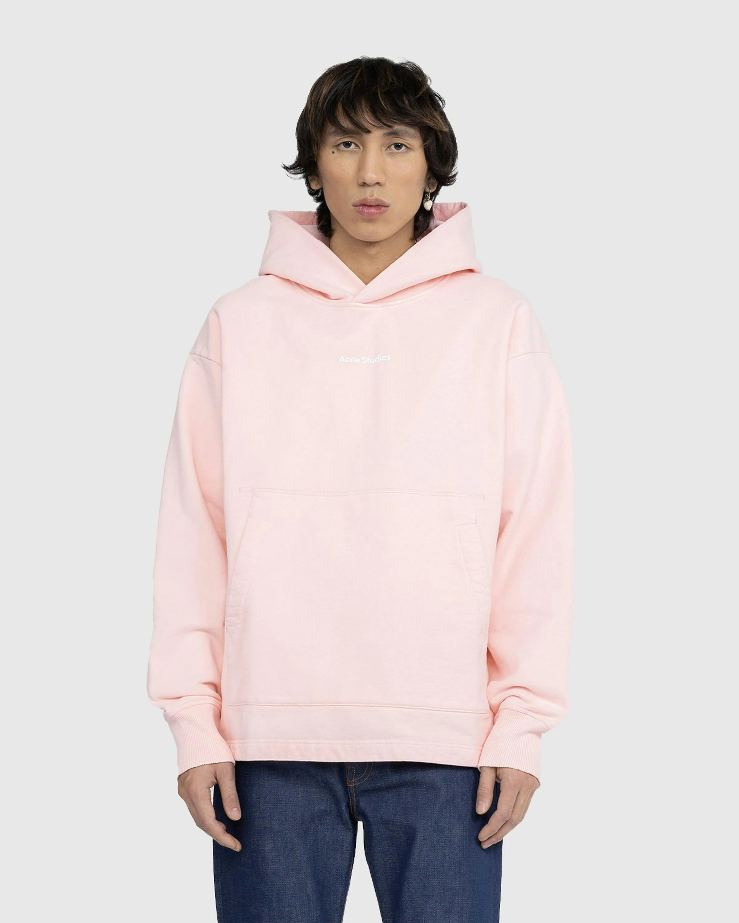 Acne Studios – Stamp Logo Hoodie Pale Pink | Highsnobiety Shop