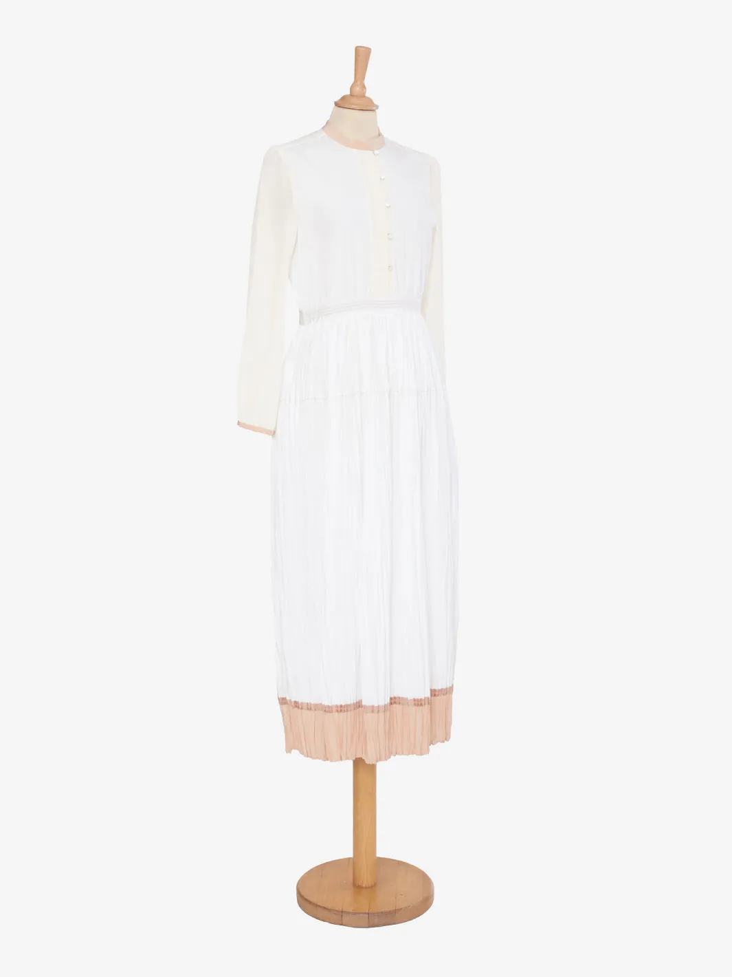 Agnona White Silk Dress