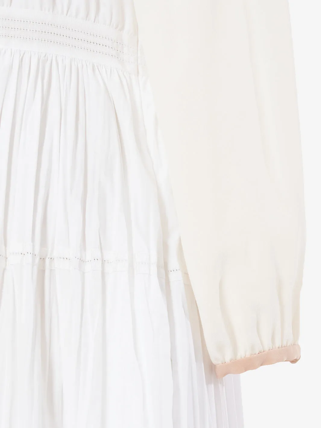 Agnona White Silk Dress