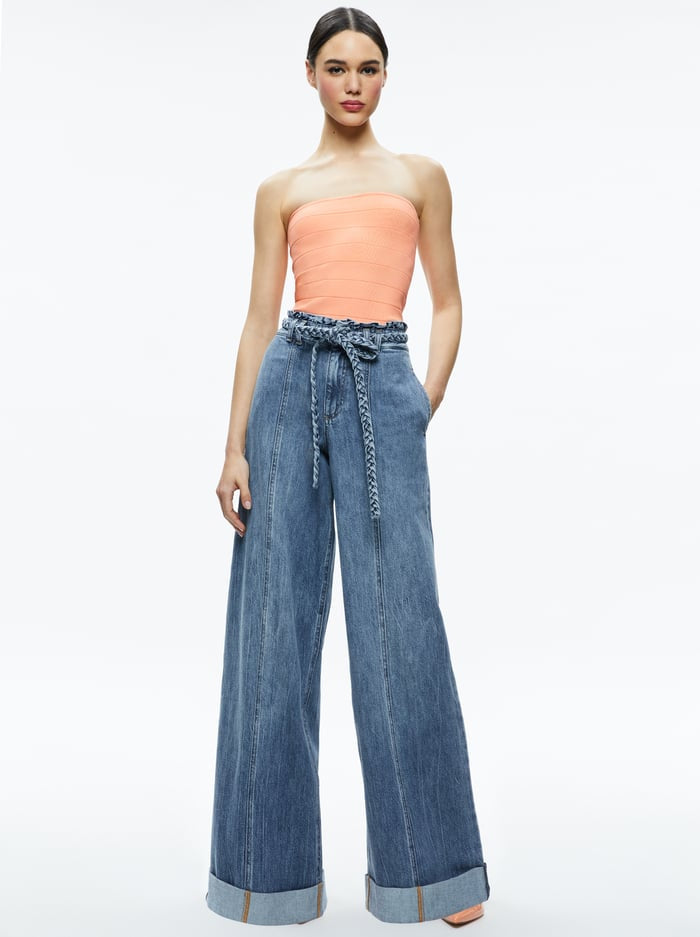 Alice + Olivia - Alison Full Length Tube Top - Coral