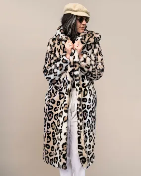 Arabian Leopard Classic Collector Edition Faux Fur Wrap Calf Length Coat | Women's