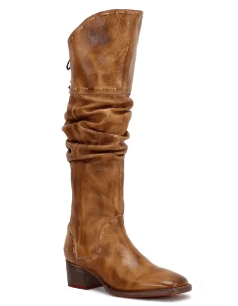 Bed Stu Women's Leilani Pecan Rustic Leather Tall Boot F393092-PCRT