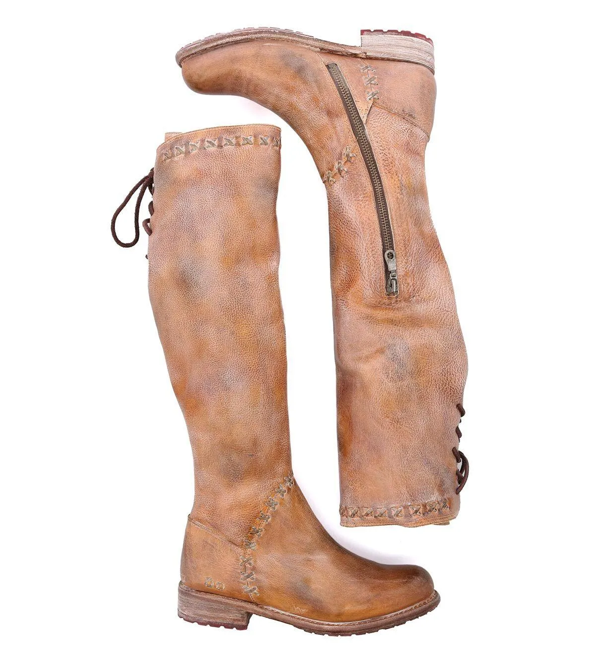 Bed Stu Women's Manchester III Tan Icicle Rustic Leather Tall Boot F311029