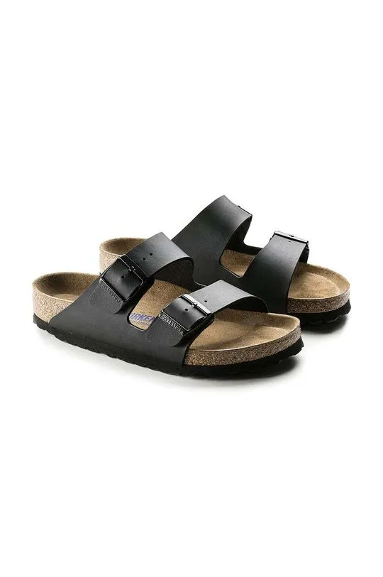 Birkenstock sliders Arizona SFB women's black color 551253