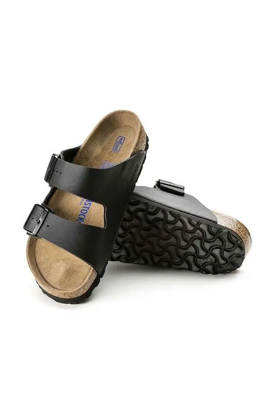 Birkenstock sliders Arizona SFB women's black color 551253