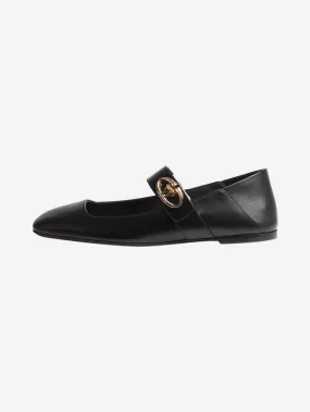   Black Vlogo Locker Mary Jane Ballerinas - size EU 39