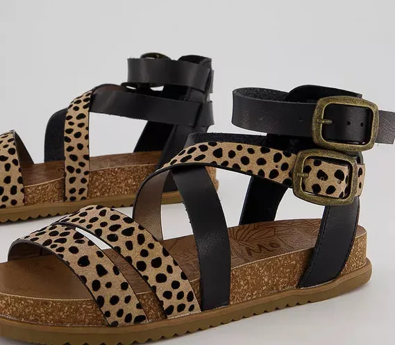 Blowfish Malibu Fandie Sandals Black/Leopard