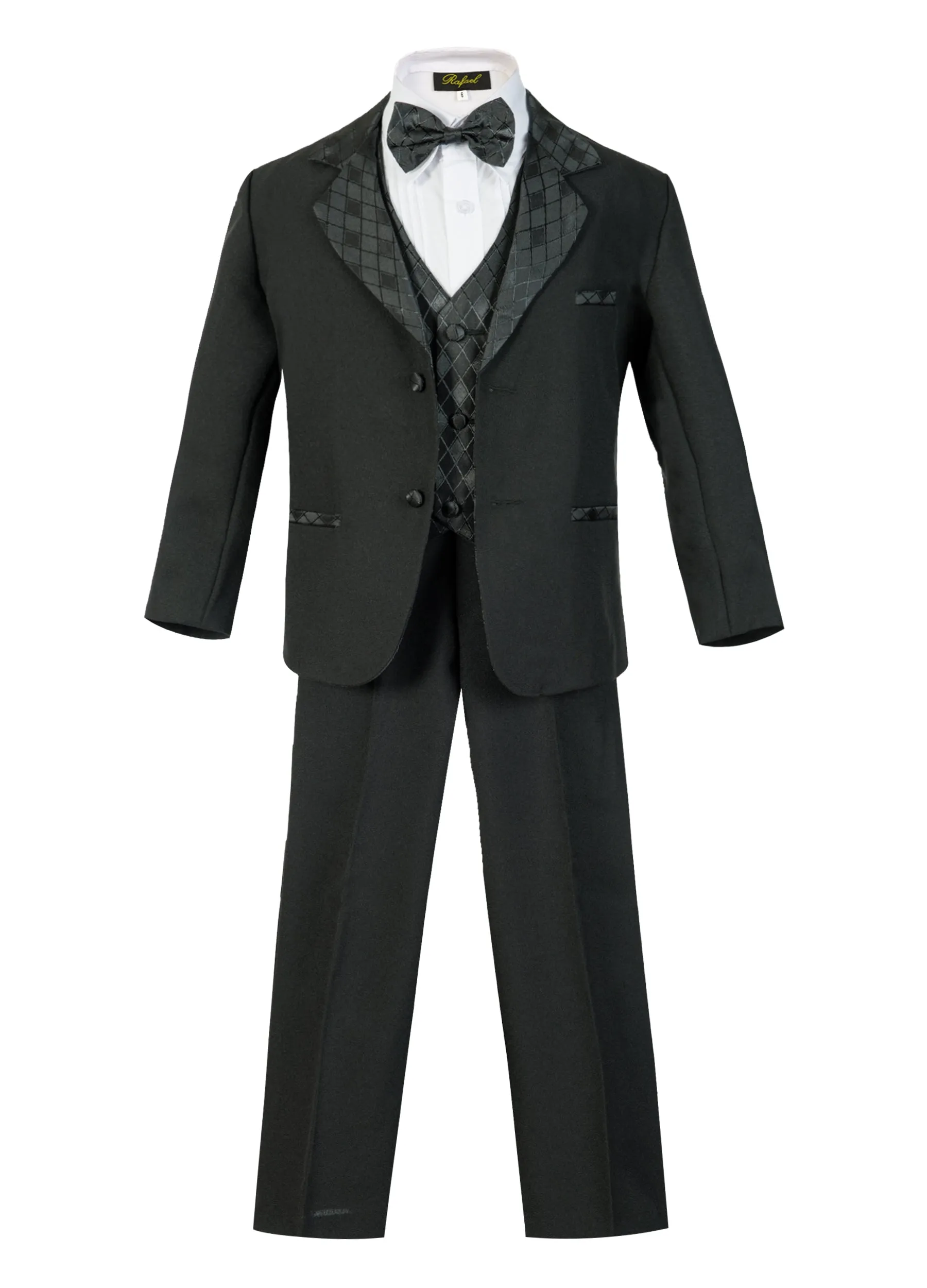 Boys formal tuxedo with bow tie (5 pcs)