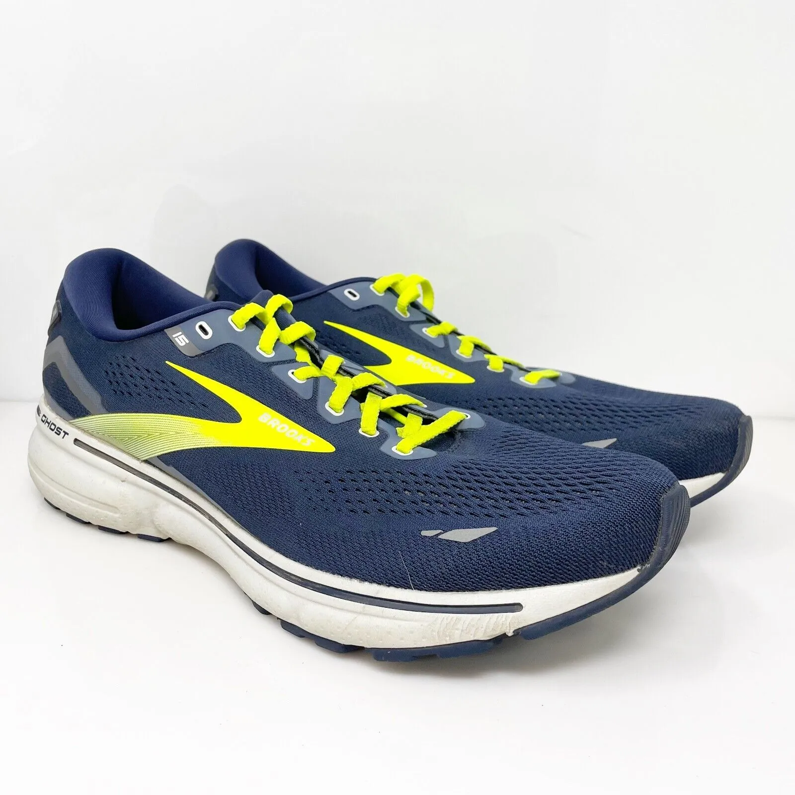 Brooks Mens Ghost 15 1103931D429 Blue Running Shoes Sneakers Size 12 D