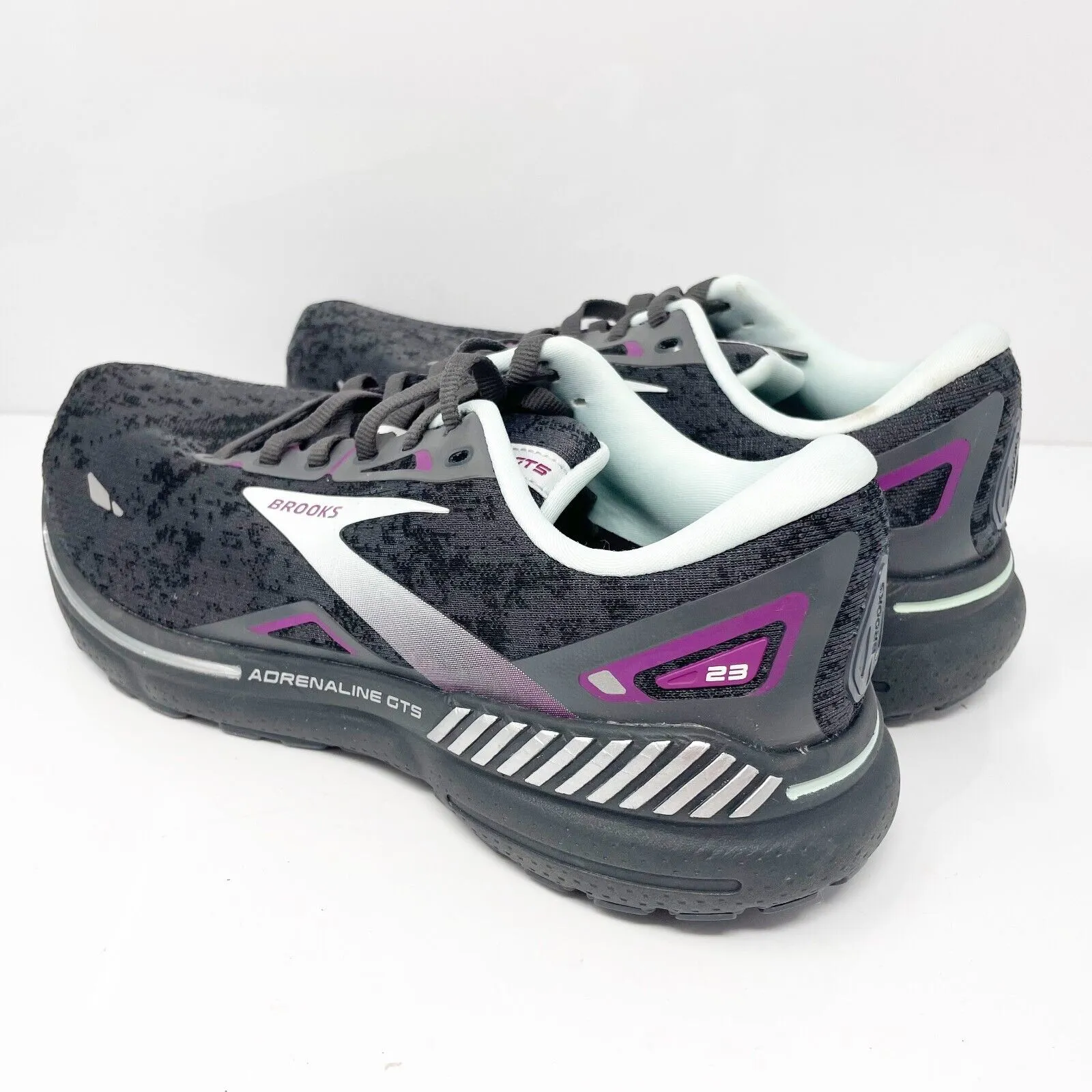 Brooks Womens Adrenaline GTS 23 1203811B072 Black Running Shoes Sneakers  10.5 B