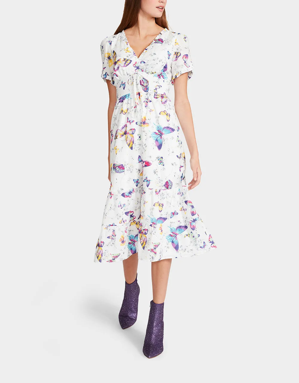 BUTTERFLY DANCE MIDI DRESS