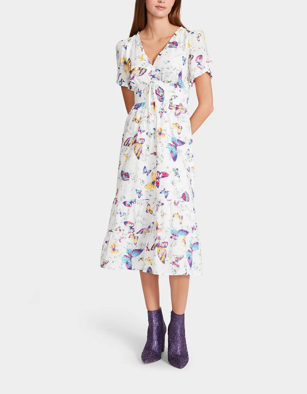 BUTTERFLY DANCE MIDI DRESS