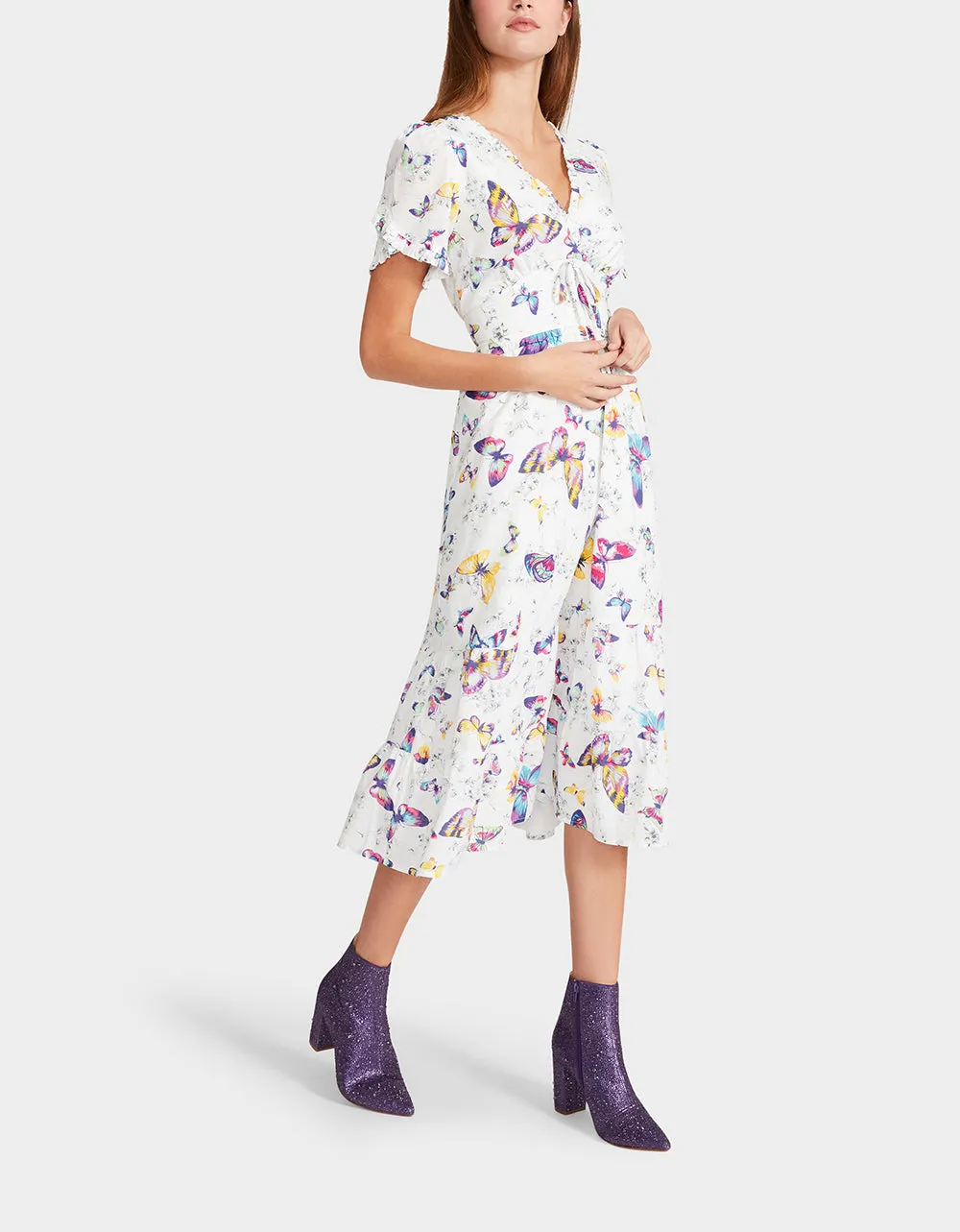 BUTTERFLY DANCE MIDI DRESS