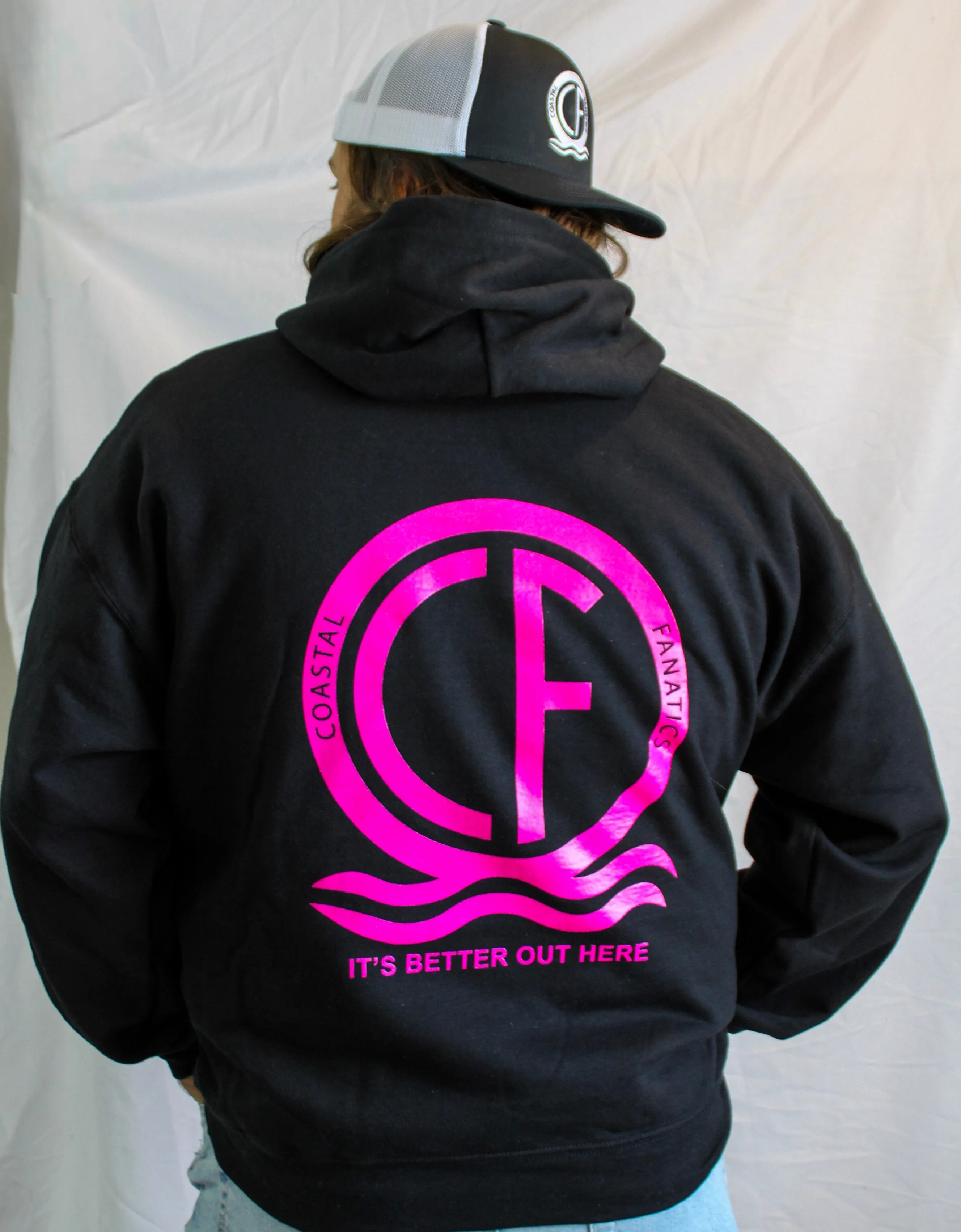 CF Black with Pink Hoodie