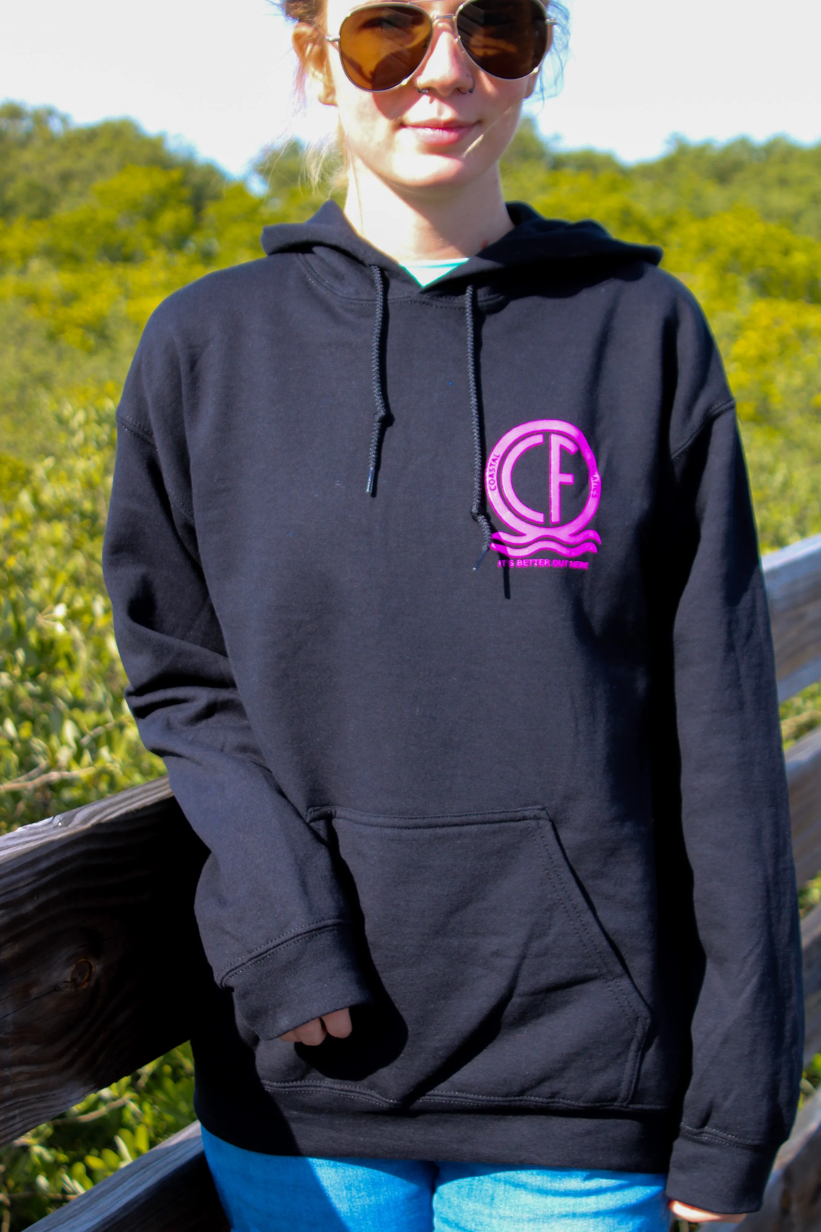 CF Black with Pink Hoodie