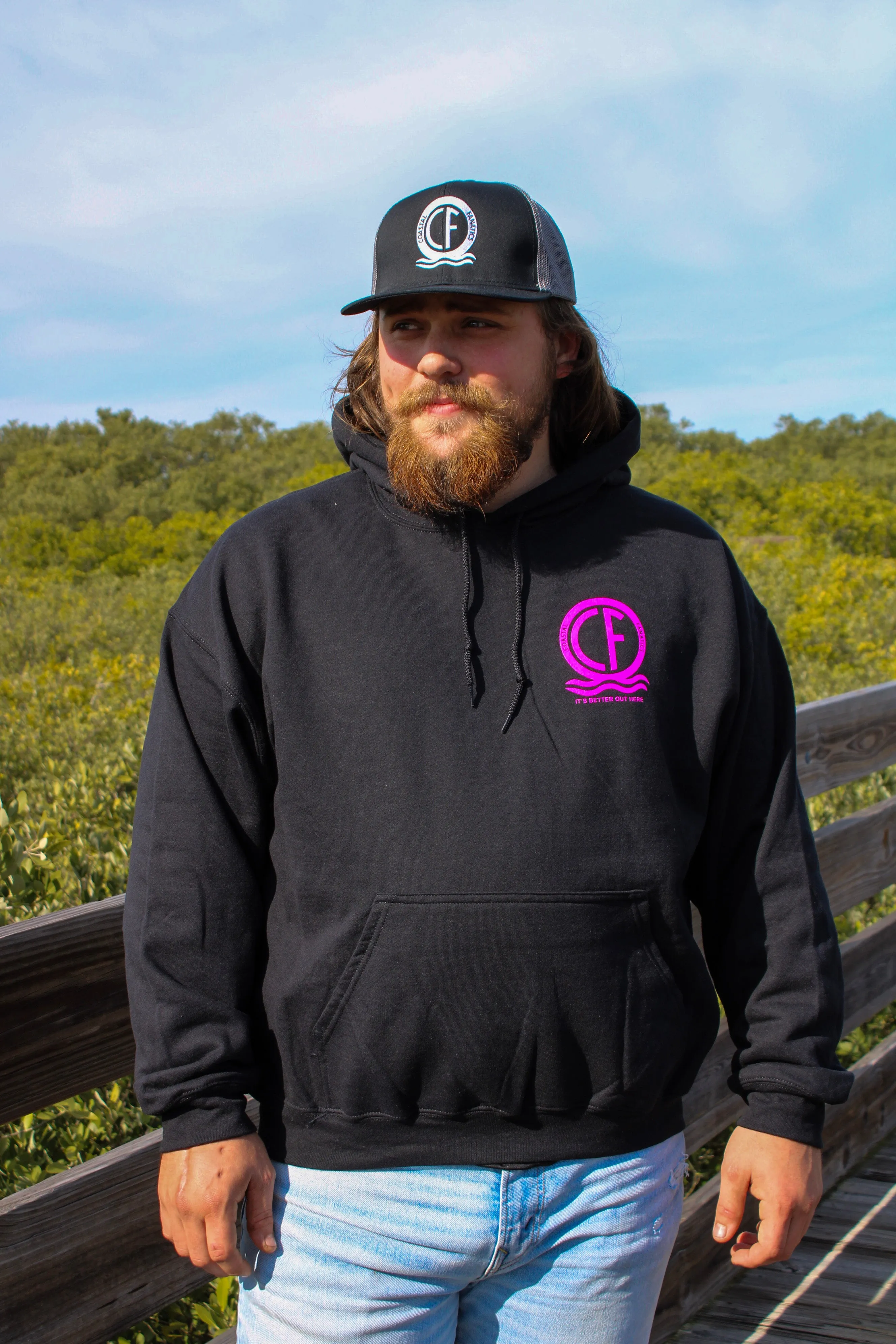 CF Black with Pink Hoodie