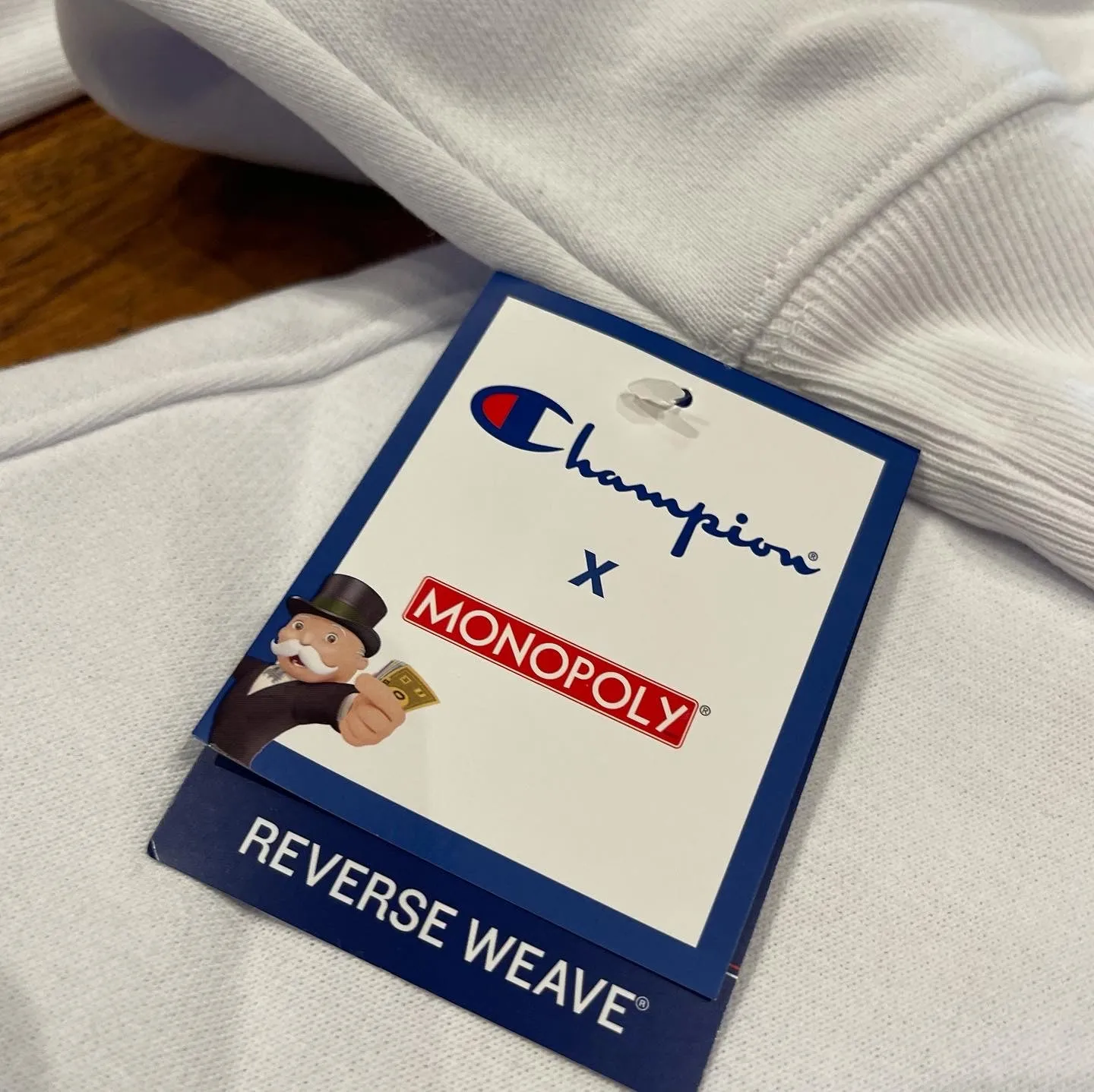 CHAMPION X MONOPOLY REVERSE WEAVE SWEATSUIT-WHITE