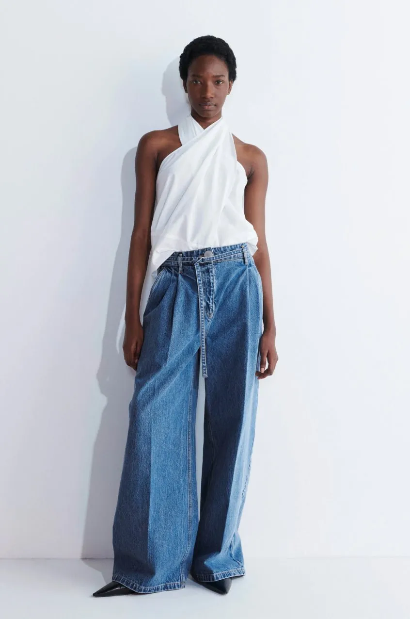 Christian Wijnants - Panjim Pleated Jeans in Blue on