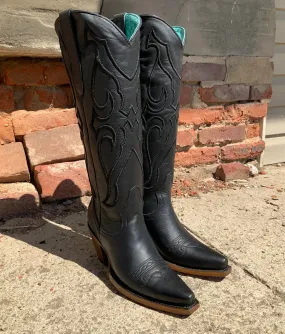 Corral Women's Tall Black Snip Toe Cowgirl Boot Z5075