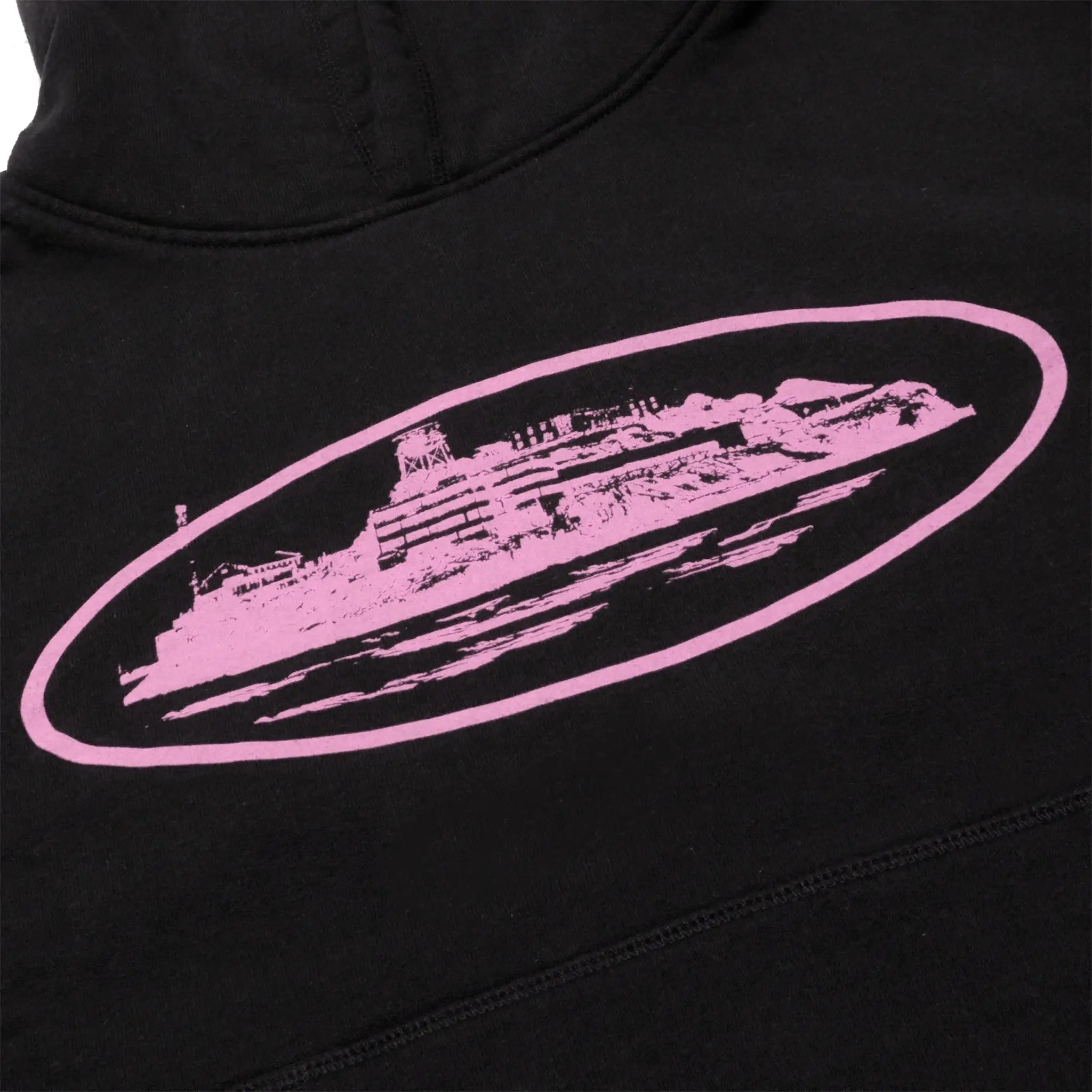 Corteiz Alcatraz V2 Black Pink Hoodie