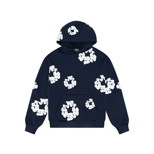 Denim Tears - The Cotton Wreath Hoodie Navy