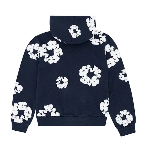 Denim Tears - The Cotton Wreath Hoodie Navy