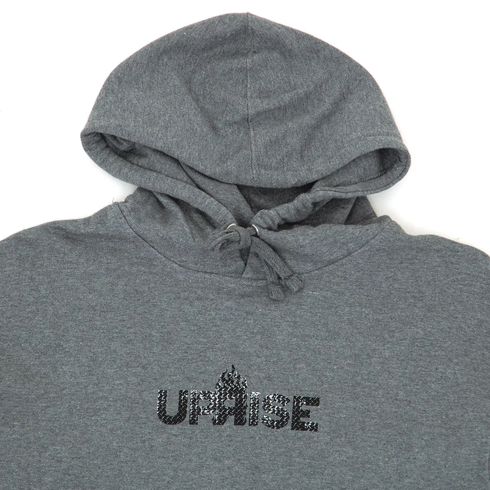 Diamond Plate Flame Logo Midweight Hoody (Gunmetal Heather)