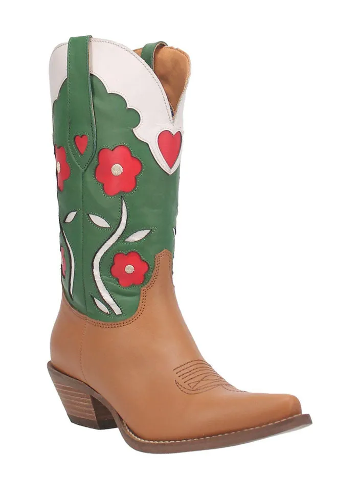 Dingo DI918 Womens Coming Up Roses Boot Camel