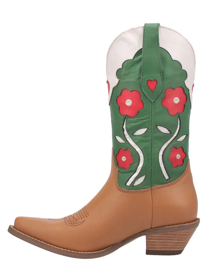 Dingo DI918 Womens Coming Up Roses Boot Camel