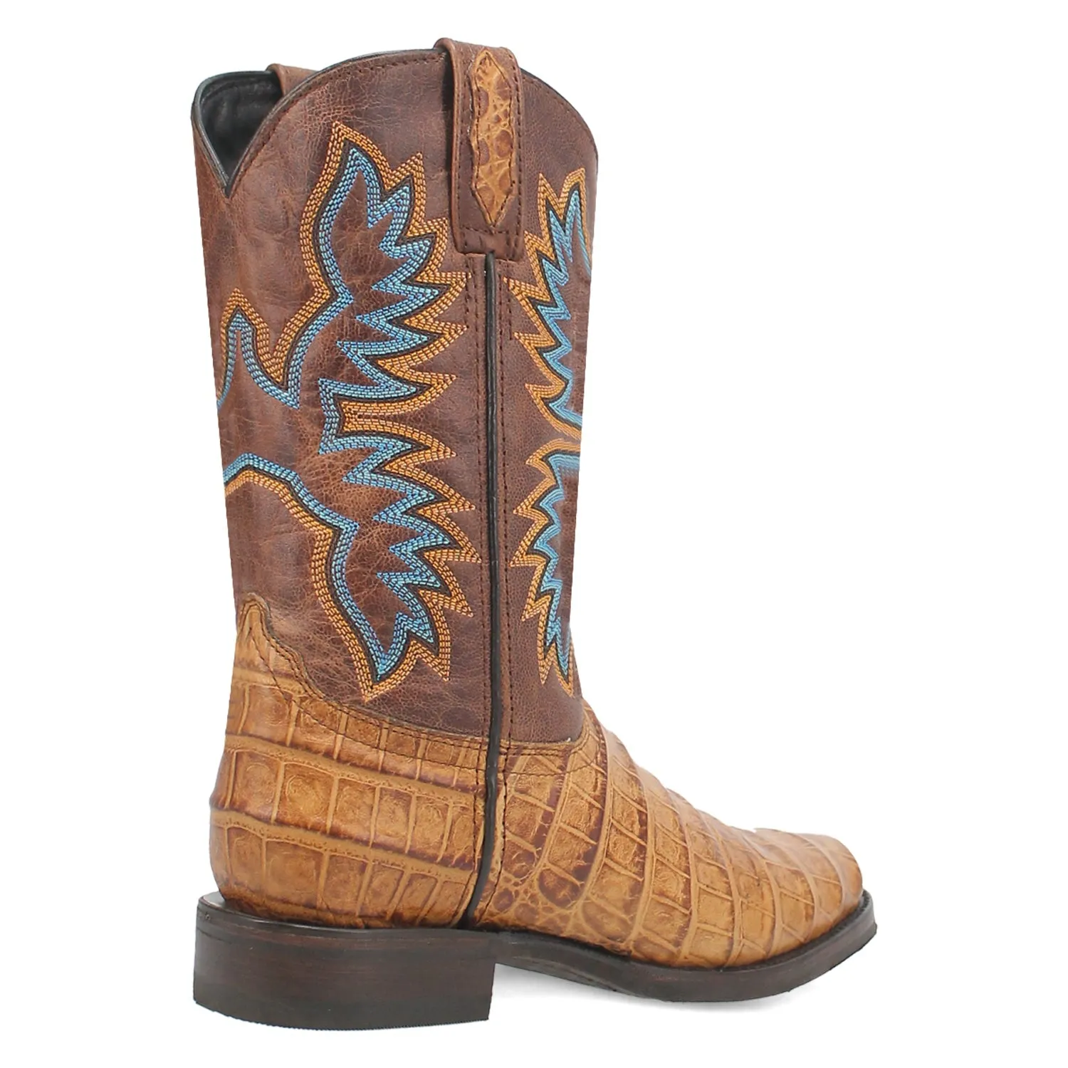 Dingo Mens Trail Boss Tan Leather Cowboy Boots