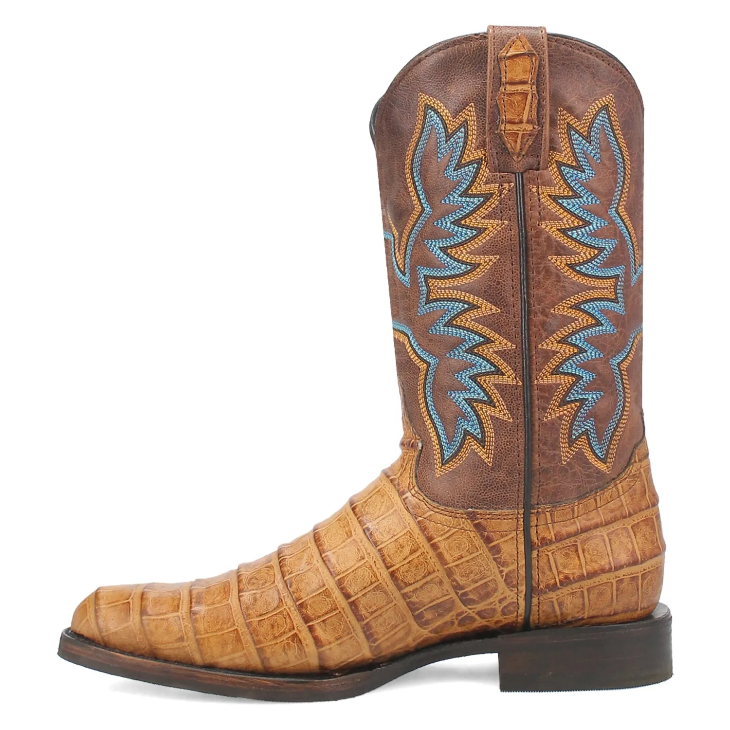 Dingo Mens Trail Boss Tan Leather Cowboy Boots