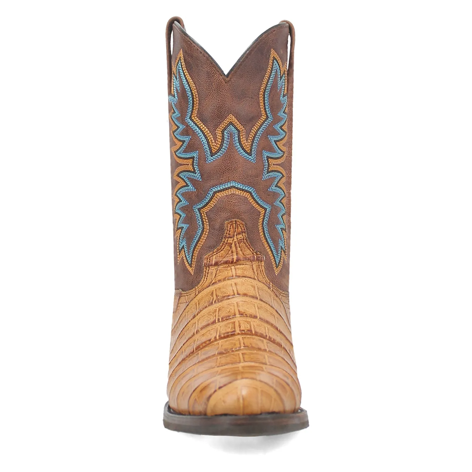 Dingo Mens Trail Boss Tan Leather Cowboy Boots