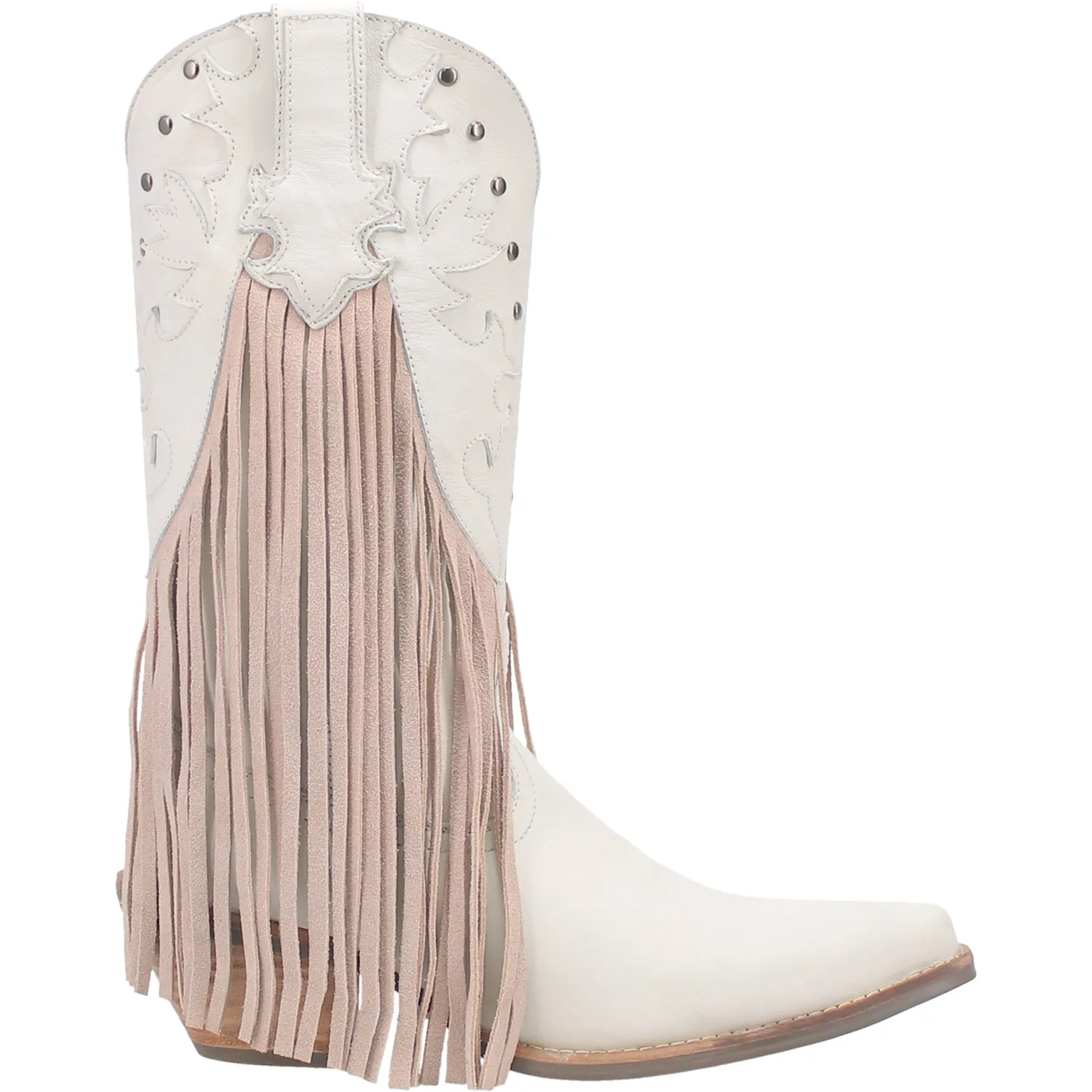 Dingo Womens Hoedown Off White Leather Cowboy Boots