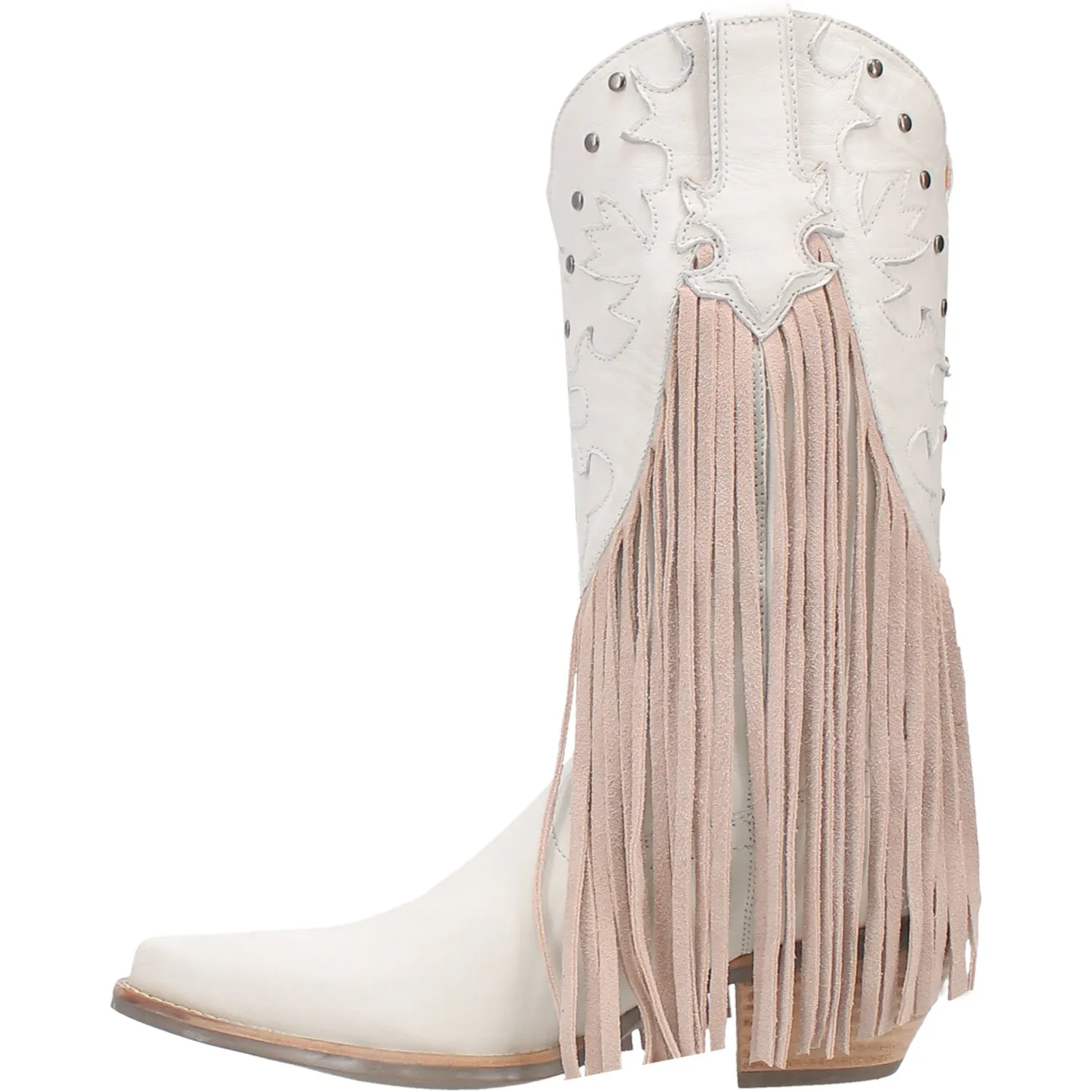 Dingo Womens Hoedown Off White Leather Cowboy Boots