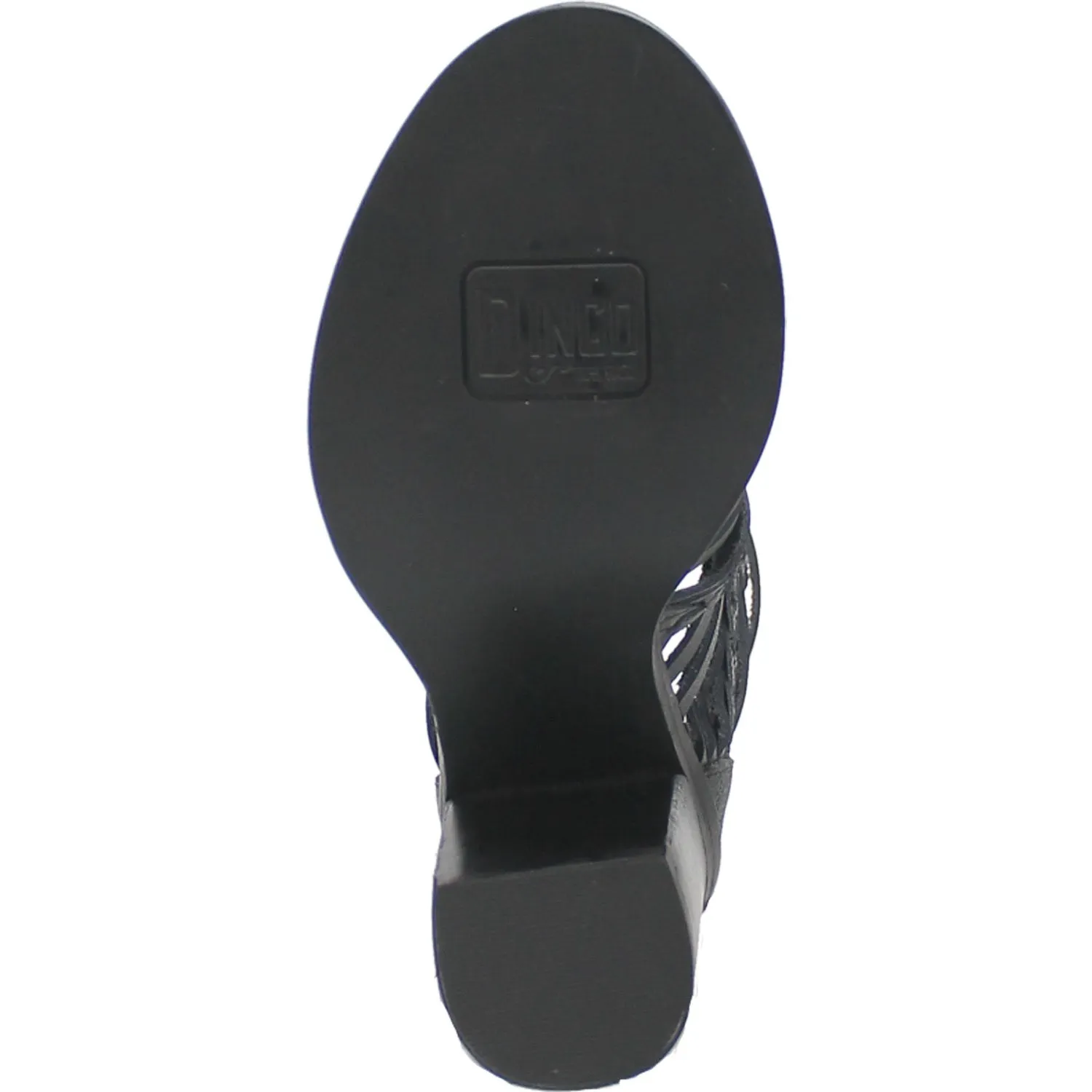 Dingo Womens Jeezy Black Leather Sandals Shoes 9.5 M