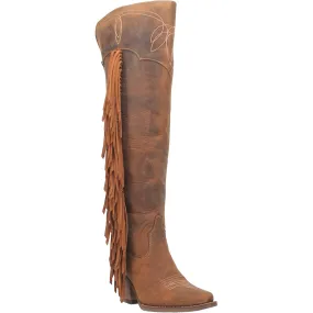 Dingo Womens Sky High Brown Leather Fashion Boots