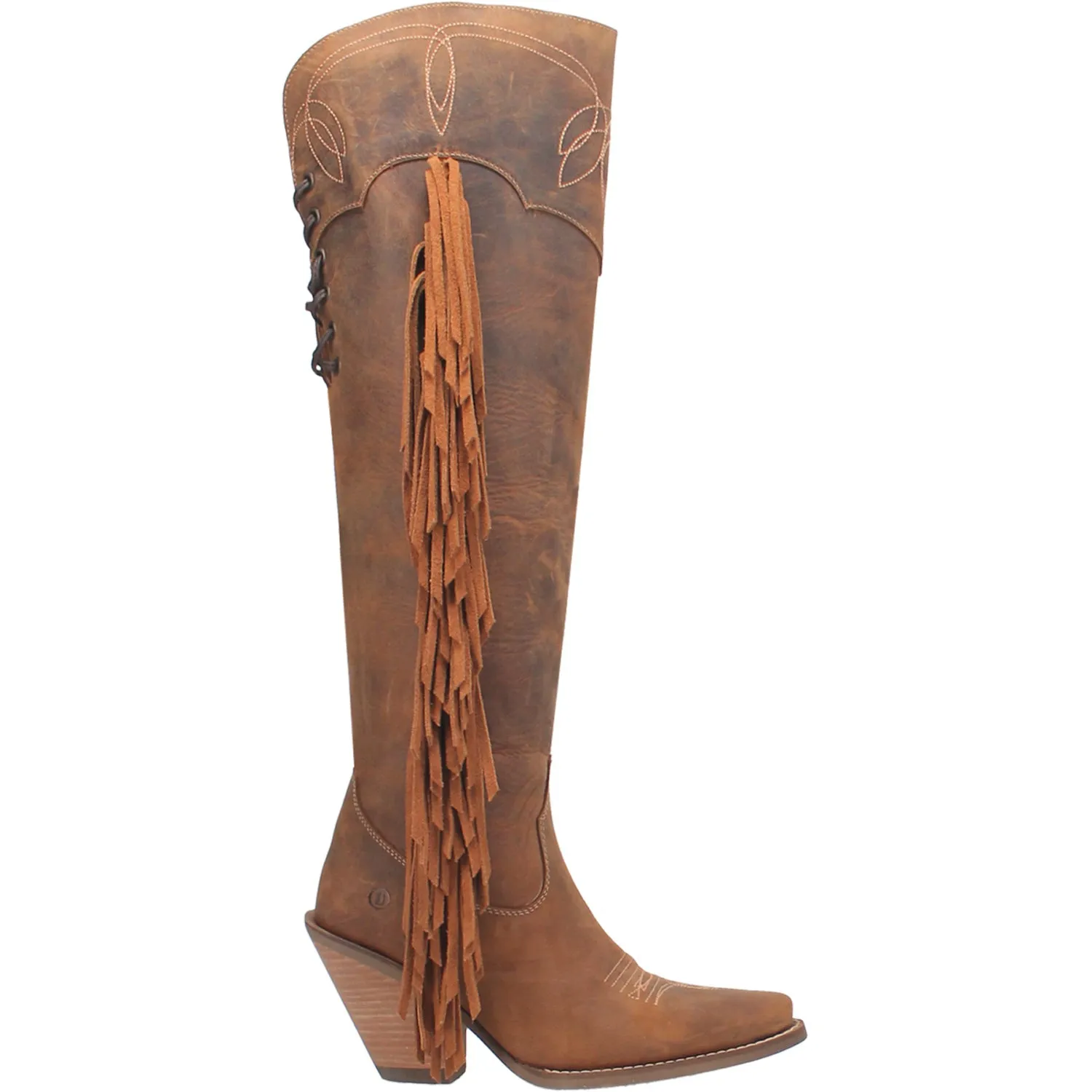 Dingo Womens Sky High Brown Leather Fashion Boots