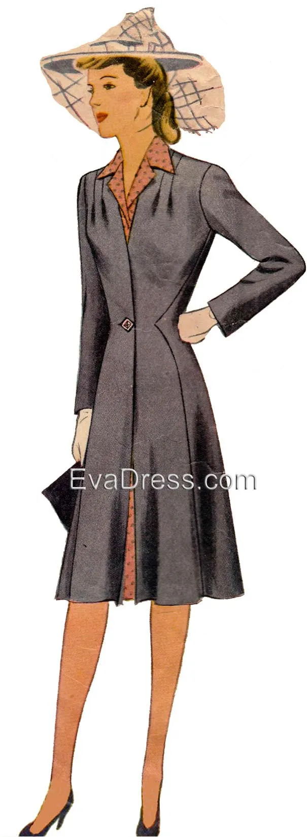 E-PATTERN 1943 Dress & Redingote  E4662