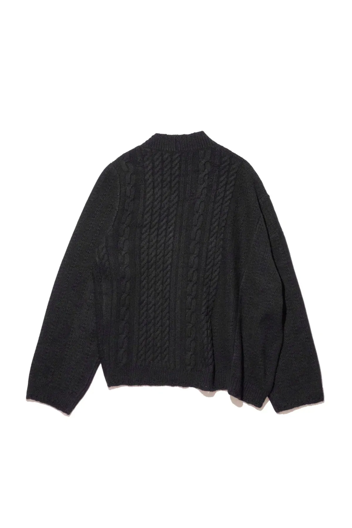 ENFANTS RICHES DPRIMS | ASYMMETRICAL CABLE KNIT CARDIGAN