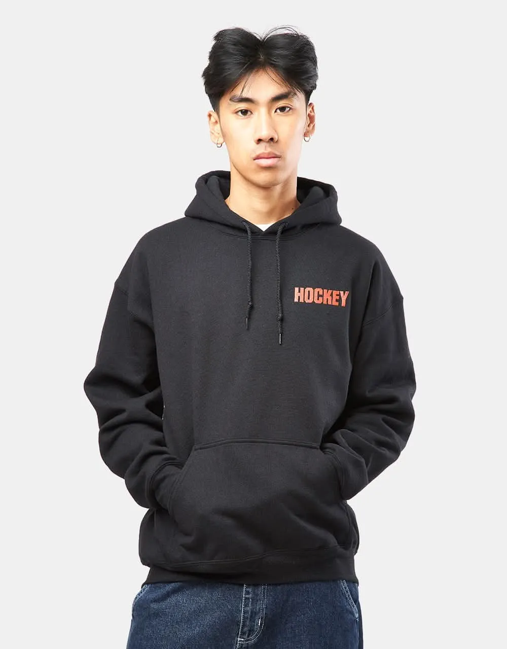 Hockey Flamable Pullover Hoodie - Black