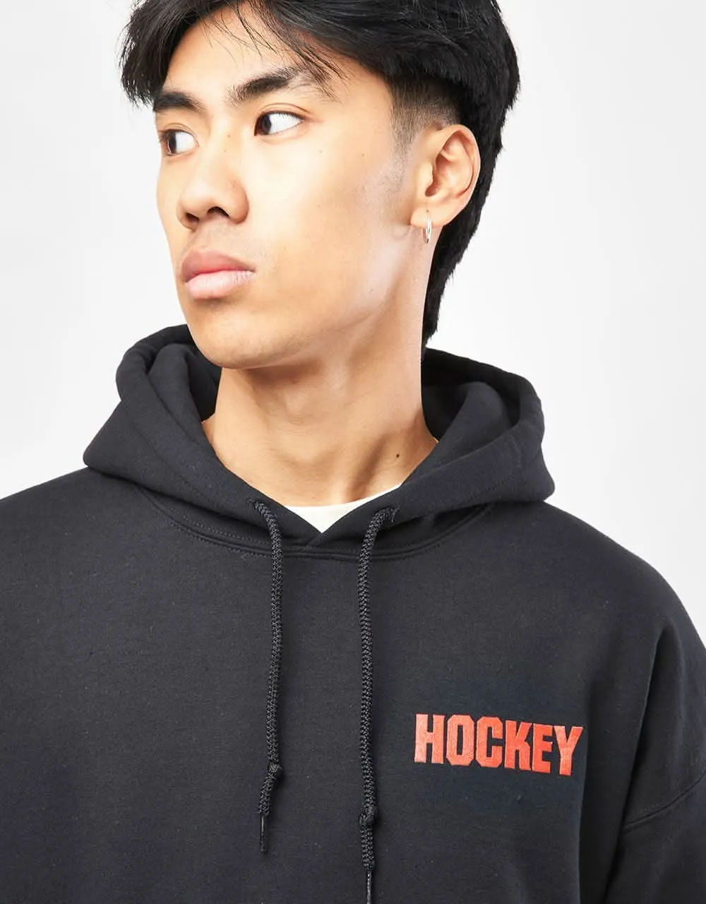 Hockey Flamable Pullover Hoodie - Black