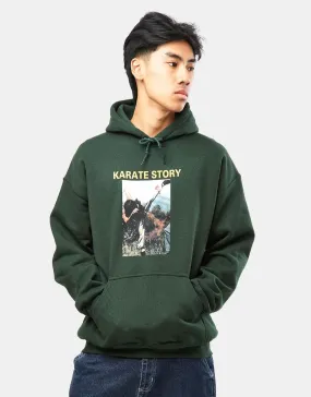 Hockey Karate Story Pullover Hoodie - Forest Green