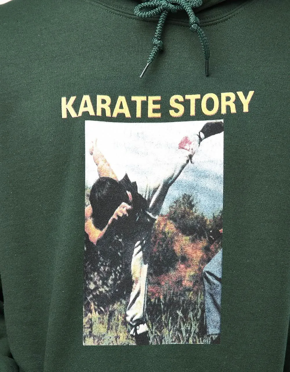 Hockey Karate Story Pullover Hoodie - Forest Green